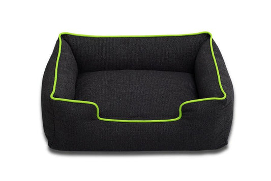HKM-691219 Candy-Colored Thin Bone Square Denim Kennel for Medium and Small Dogs - Cloth Pet Bed in Red, Green, Orange, Yellow