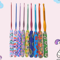 HKM-691219 Colorful Crochet Knitting Tools Set with Stainless Steel Needles and Storage Bag