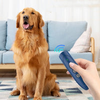HKM-6912573 Ultrasonic Handheld Dog Bark Control Device - Rechargeable, Black/Sapphire Blue