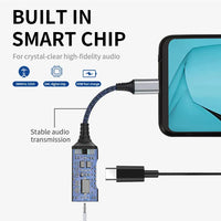 HKM-691283 2 in 1 USB C Headphone and Charger Adapter for iPhone 15/15 Pro and Samsung Devices