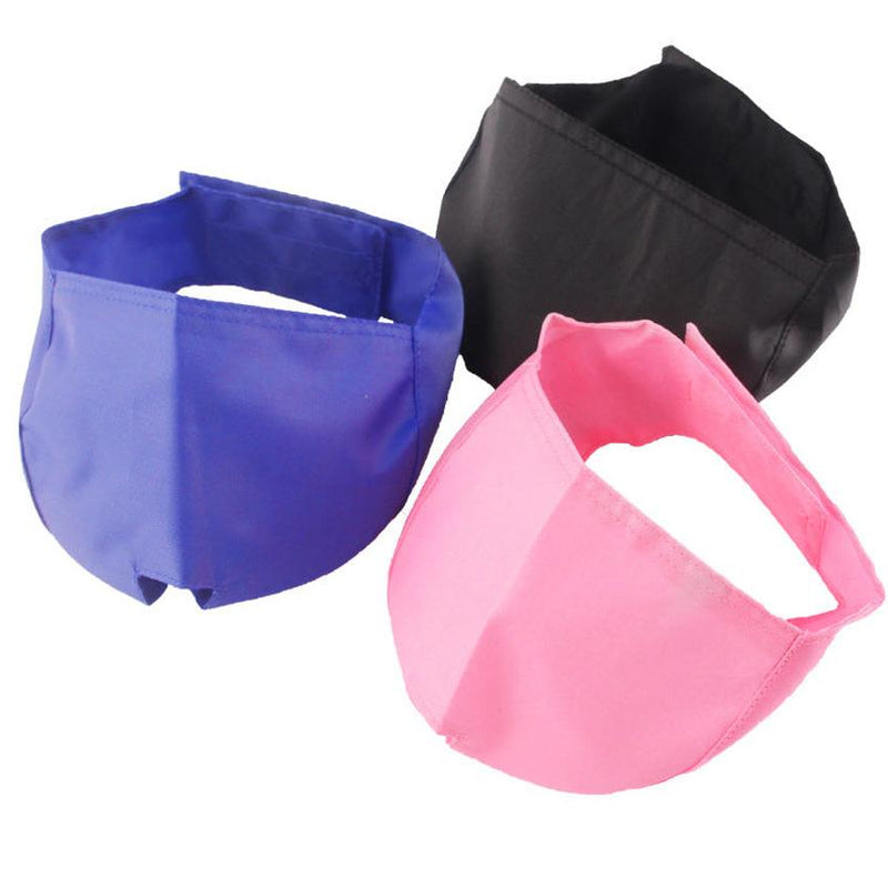 HKM-691283 Cat Eye Mask - Soft Nylon Blindfold for Pet Cats in Blue, Black, and Pink, Available in S, M, L Sizes