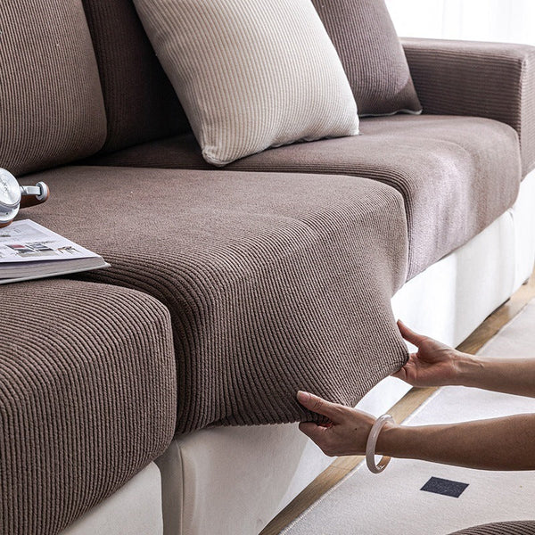 HKM-691283 Universal Waterproof Sofa and Cushion Cover - Retro Striped Design, Multiple Sizes & Colors Available