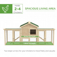 HKM-6912957 Deluxe 65" Outdoor Chicken Coop with Nesting Box and Removable Cleaning Tray