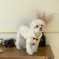HKM-6913725 Thickened Cotton Pet Coat for Autumn and Winter - Available in Beige and Army Green, Multiple Sizes