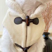 HKM-6913725 Thickened Cotton Pet Coat for Autumn and Winter - Available in Beige and Army Green, Multiple Sizes