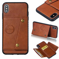 HKM-691475 Applique Leather Double Buckle Phone Case for Redmi and Xiaomi Devices