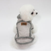 HKM-6914877 Personalized Winter Nordic Jackets for Pets - Dark Gray & Light Brown, Cotton Casual Style