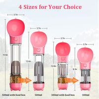 HKM-6915133 Multi-functional Pet Water Bottle with Poo Bag and Shovel - 300ml Capacity in Multiple Colors