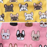 HKM-6915645 Cooling Vest for Small Dogs - Cute Pet Print T-Shirt in Yellow and Pink