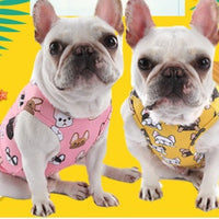 HKM-6915645 Cooling Vest for Small Dogs - Cute Pet Print T-Shirt in Yellow and Pink