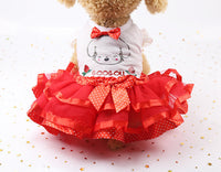 HKM-6916669 Solid Color Cotton Pet Skirt with Plush Design