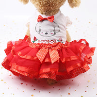 HKM-6916669 Solid Color Cotton Pet Skirt with Plush Design