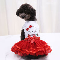 HKM-6916669 Solid Color Cotton Pet Skirt with Plush Design