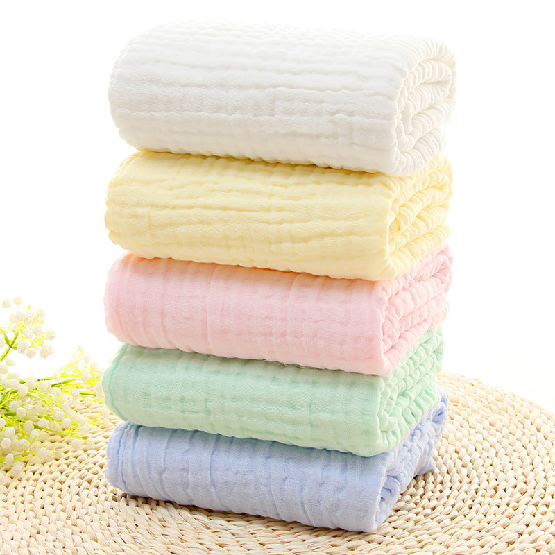 HKM-691795 6-Layer Gauze Baby Bath Towel in Multiple Colors - Soft Cotton for Infants and Toddlers