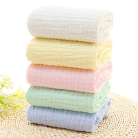 HKM-691795 6-Layer Gauze Baby Bath Towel in Multiple Colors - Soft Cotton for Infants and Toddlers