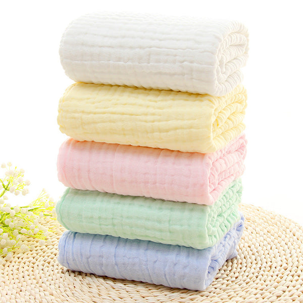 HKM-691795 6-Layer Gauze Baby Bath Towel in Multiple Colors - Soft Cotton for Infants and Toddlers