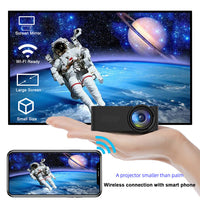 HKM-691859 Mini Portable Home Projector with Wireless Screen Mirroring, USB Power Supply, and Built-in Speaker - Compact and Lightweight Design