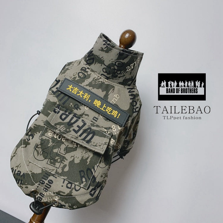HKM-6919229 Custom Camouflage Outdoor Clothing for Pets - 100% Cotton