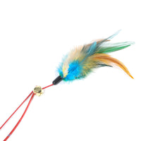 HKM-6919869 Colorful Feather Fishing Rod Cat Toy with Bell