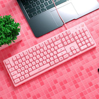 HKM-692051 Membrane Mechanical Keyboard with 104 Keys and USB Interface, Waterproof Design, 1.8m Cable Length