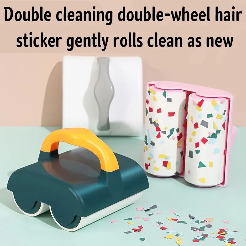 HKM-6920637 Durable Pet Hair Removal Roller with Handle - Easy to Use Self-Cleaning Tool for Cats and Dogs
