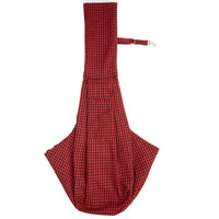 HKM-6921277 Foldable Portable Pet Backpack - Medium Soft Cotton Cat Carrier in Black and White or Red and Black Plaid