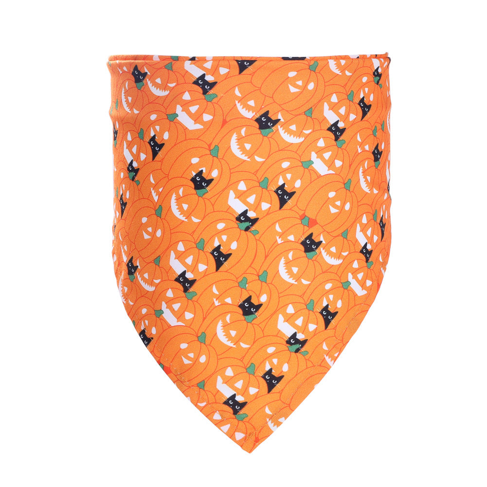 HKM-6922429 Halloween-Themed Decorative Towel for Pets - Polyester Scarf Size 20-46cm