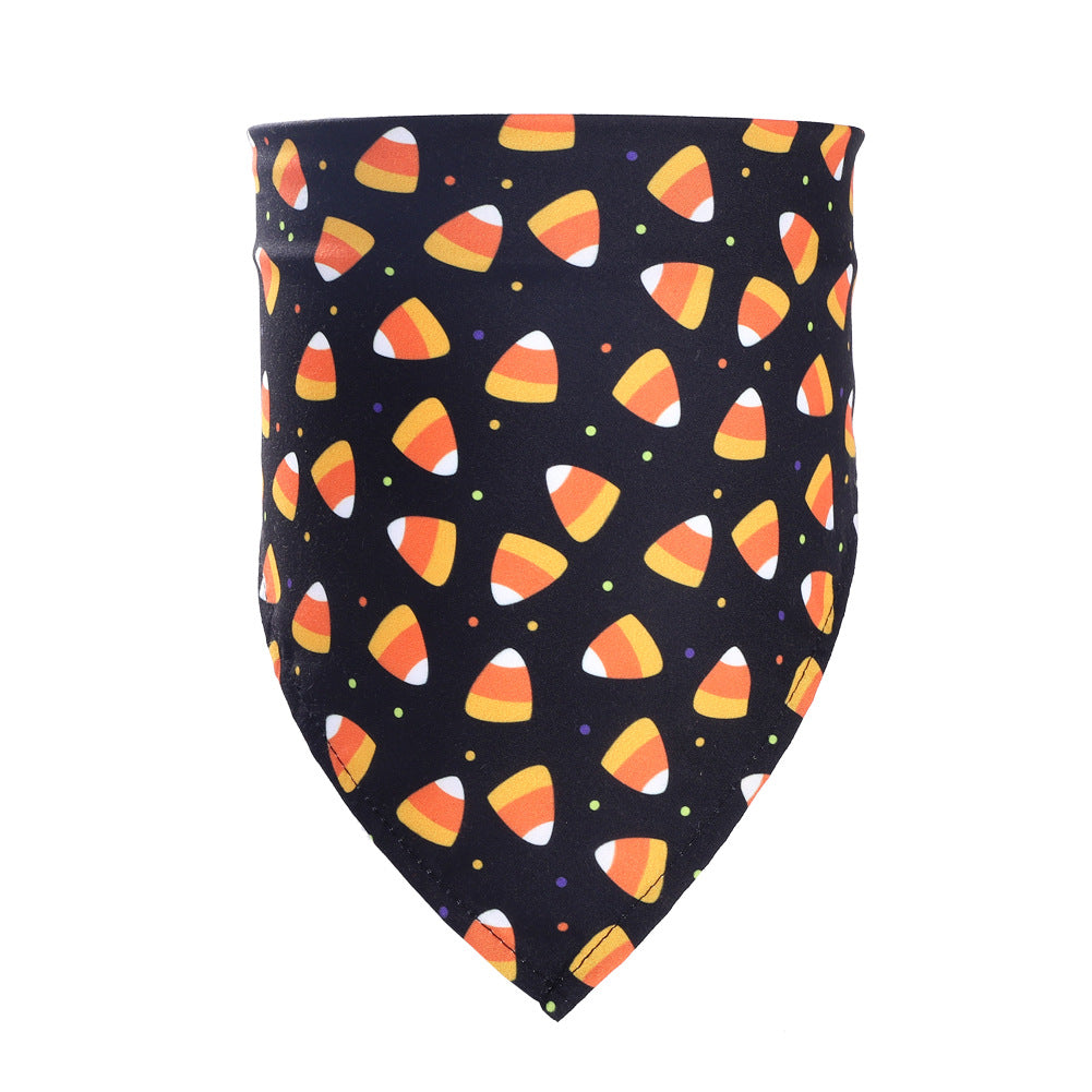 HKM-6922429 Halloween-Themed Decorative Towel for Pets - Polyester Scarf Size 20-46cm