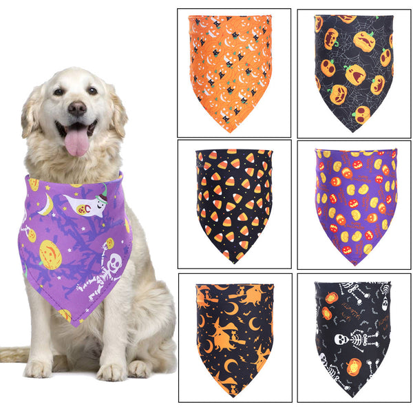 HKM-6922429 Halloween-Themed Decorative Towel for Pets - Polyester Scarf Size 20-46cm