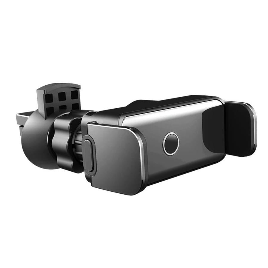 HKM-692243 Electric Smart Car Navigation Bracket - Aluminum Alloy + ABS, Space Gray/Abyss Black, One-Handed Operation