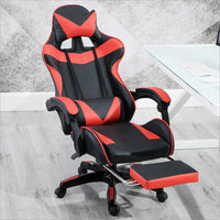 HKM-692243 Zero Gravity Gaming Chair with Footrest – PU Leather Ergonomic Rocking Chair, Height Adjustable and Reclining