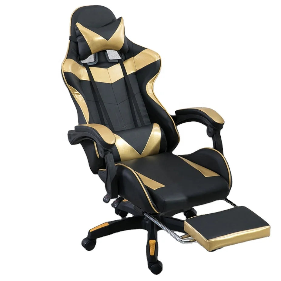 HKM-692243 Zero Gravity Gaming Chair with Footrest – PU Leather Ergonomic Rocking Chair, Height Adjustable and Reclining