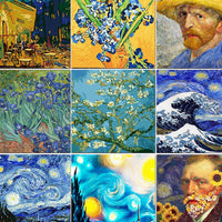 HKM-692307 Frameless Digital Oil Painting on Linen - Classic 24 Color Options, 40x50cm & 60x75cm Sizes