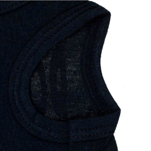 HKM-6923197 Cotton Black Printed Vest for Dogs with Pink Letter Design, Casual Style