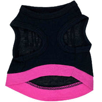 HKM-6923197 Cotton Black Printed Vest for Dogs with Pink Letter Design, Casual Style