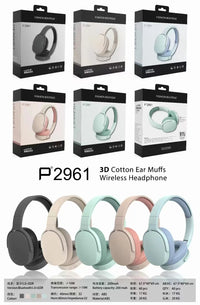 HKM-692371 Wireless Noise Cancelling Over-Ear Hi-Fi Stereo Headset with Bluetooth Macaroon Blue Colour and USB Connectors