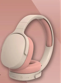 HKM-692371 Wireless Noise Cancelling Over-Ear Hi-Fi Stereo Headset with Bluetooth Macaroon Blue Colour and USB Connectors