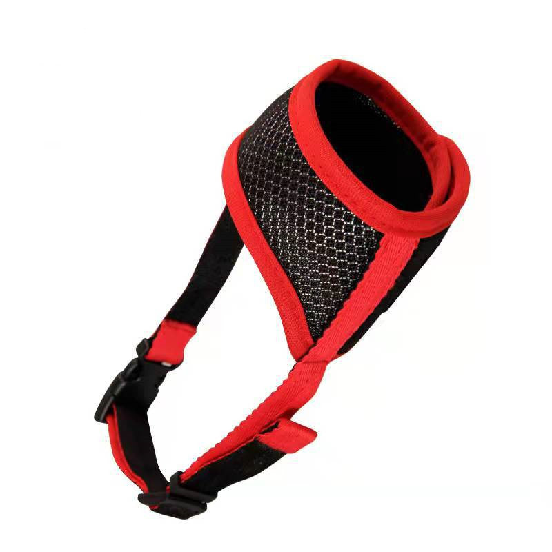 HKM-6924477 Dog Mouth Cover - Polyester Pet Muzzle in Black, Red, Green, Pink (XS-XXL)