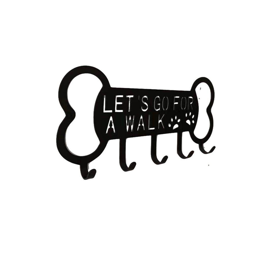 HKM-6924605 Iron Perforated Dog Rope Coat Hook with Three Rows for Pet Clothing Storage