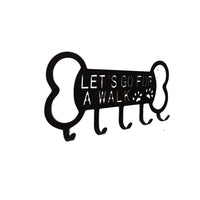 HKM-6924605 Iron Perforated Dog Rope Coat Hook with Three Rows for Pet Clothing Storage
