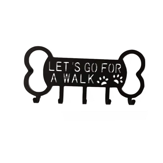 HKM-6924605 Iron Perforated Dog Rope Coat Hook with Three Rows for Pet Clothing Storage