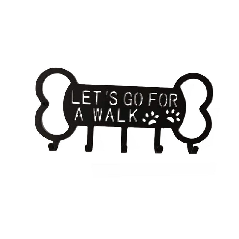 HKM-6924605 Iron Perforated Dog Rope Coat Hook with Three Rows for Pet Clothing Storage