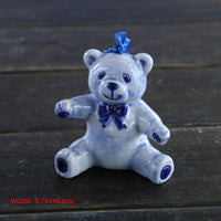 HKM-692499 Ceramic Christmas Tree Pendant Decorations - Blue and White Porcelain, Various Sizes
