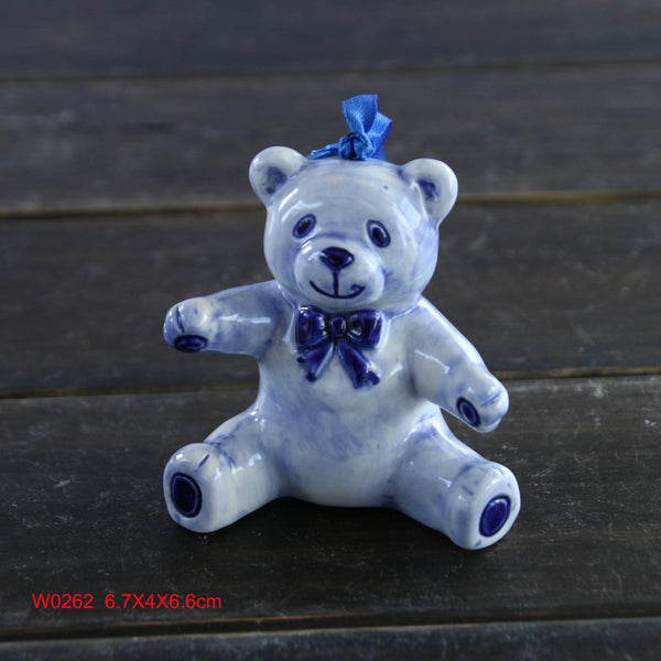 HKM-692499 Ceramic Christmas Tree Pendant Decorations - Blue and White Porcelain, Various Sizes