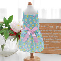HKM-6925373 Polka Dot Skirt for Cats and Dogs, Thin PET Sling Dress in Various Colors and Sizes