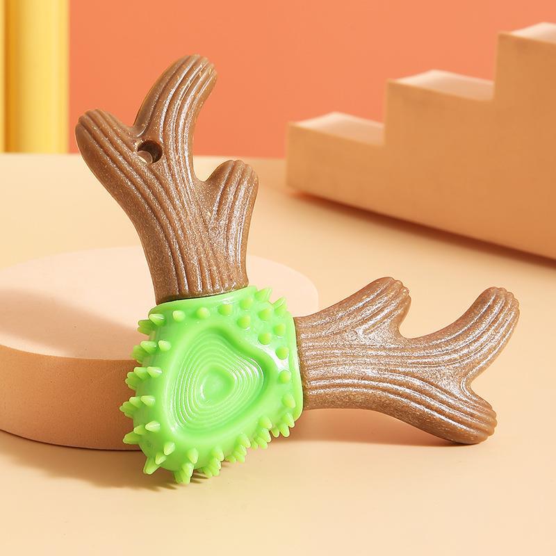 HKM-6925629 Durable Wooden Bite Toy for Dogs – Teeth Grinding Stick in Vibrant Colors