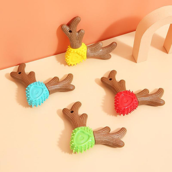 HKM-6925629 Durable Wooden Bite Toy for Dogs – Teeth Grinding Stick in Vibrant Colors