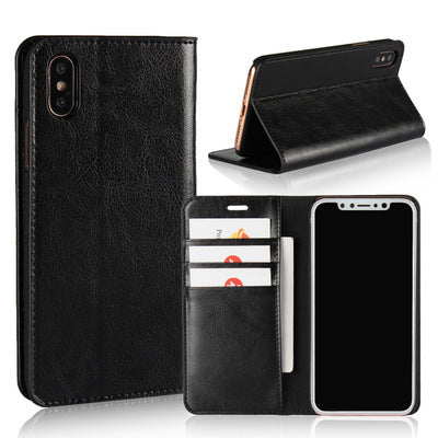 HKM-692627 Leather Flip Cover Wallet for iPhone - Stylish Protection and Storage