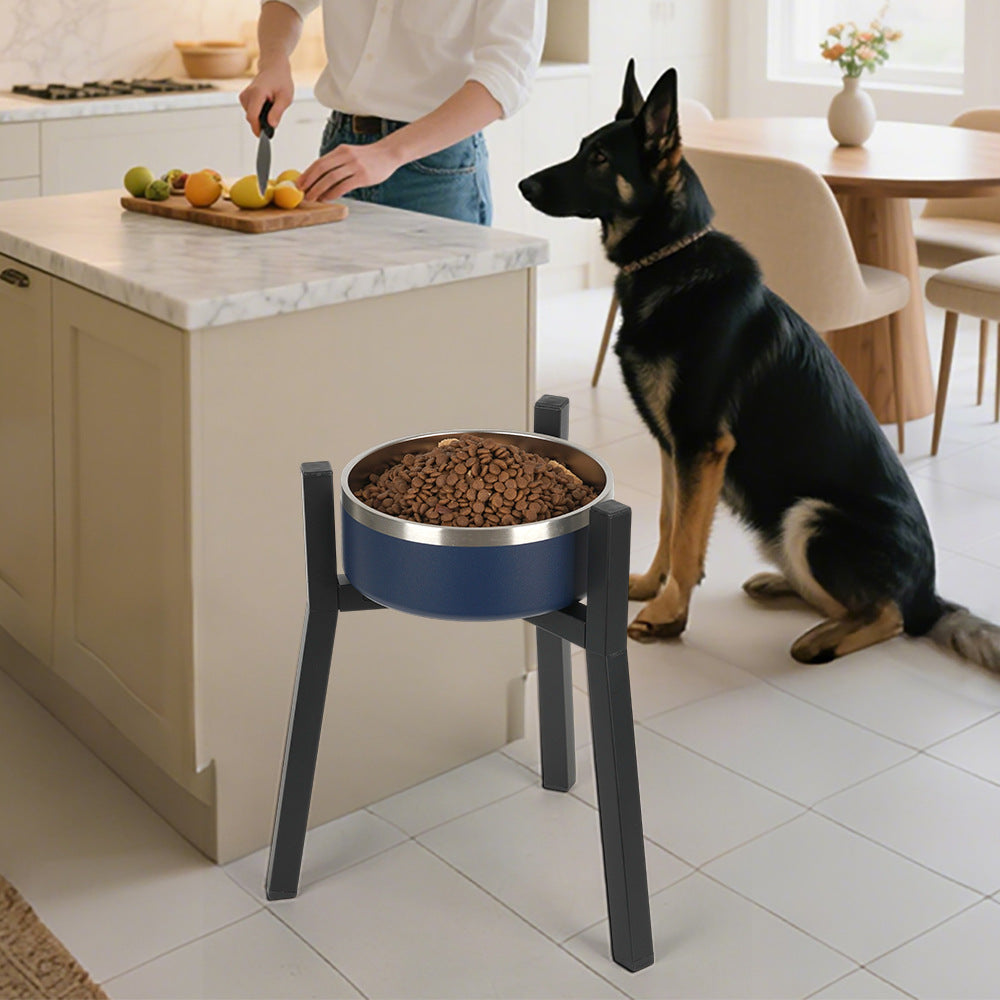 HKM-6926781 Adjustable Iron Dog Bowl with Round Tube Bracket