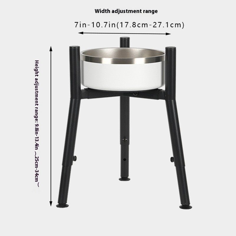 HKM-6926781 Adjustable Iron Dog Bowl with Round Tube Bracket